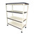 Adjustable Shelf Cart, 48" W x 24" D, White Plastic Laminate Work Surface