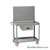 Heavy Duty Shelf Cart, 36" D x 34" H, Retaining Lip, One Locking Drawer/ Two Shelves With Louvered Panel