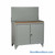 Cabinet Workbenches, 48" W x 41" H, 1/4" Hardboard over Steel, Solid Doors, Pegboard Panel, Welded Center Shelf