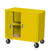 Rolling Steel Counter Cabinets, 48" W x 24" D x 42" H, Steel Cabinet Top, 1 Fixed/ 1 Adjustable Shelves