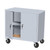 Rolling Steel Counter Cabinets, 48" W x 24" D x 42" H, Steel Cabinet Top, 1 Fixed/ 1 Adjustable Shelves