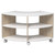 Low Curved Classroom Shelf with Dual Access, Shelves, 4 Compartments