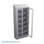 Stainless Steel Cabinet, 36" W x 18" D x 89" H, Sloped Top, Glass Door, Double Doors, Key Lock
