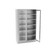 Stainless Steel Cabinet with Glass Doors, 36" W x 24" D x 88" H, Sloped Top