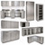 Commercial Stainless Steel Cabinets, 109" W x 36" H, Lower Cabinet Only