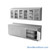 Commercial Stainless Steel Cabinets, 109" W x 96" H, Sloped Top Upper + Lower Cabinet, 3 Drawers
