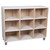 Three Column Classroom Storage Shelf, Cubbies, 9 Compartments