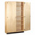 Tall Maple Storage Cabinet with Locking Doors, 48" W