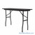 High Pressure Laminate Folding Tables, 48" W x 18" D, Rectangular