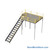 Warehouse Mezzanine, 120" W x 120" D x 144" H, Anti-Skid Tuffdeck, OSHA Approved Stairway