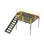 Warehouse Mezzanine, 144" W x 96" D x 144" H, Anti-Skid Tuffdeck, OSHA Approved Stairway
