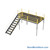 Warehouse Mezzanine, 144" W x 96" D x 96" H, Bar Grating, OSHA Approved Stairway