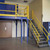 Warehouse Mezzanine, 120" W x 120" D x 96" H, Perforated Steel, OSHA Approved Stairway