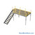Warehouse Mezzanine, 144" W x 96" D x 96" H, Solid Steel Grating, OSHA Approved Stairway