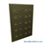 Flush Mount Wall Gun Safe, 25" W x 32.25" H, 10 Compartments, 2 Wide x 5 High, Combination Lock