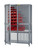 Wire Mesh Cabinet, 63" W x 31" D x 78" H, 1 Fixed Shelf, Foot Pads, Louvered Panel 48" High