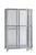 Wire Mesh Cabinet, 51" W x 25" D x 78" H, 1 Adjustable Shelf, Foot Pads