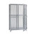 Wire Mesh Cabinet, 51" W x 31" D x 78" H, 2 Fixed Shelves, 6" Polyurethane, Floor Lock