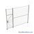 Wire Security Cage, 150" W x 2" D x 125.25" H, 1 Side, 3" Hinged Door