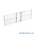 Wire Security Cage, 310" W x 2" D x 101.25" H, 1 Side, 4" Sliding Door