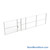 Wire Security Cage, 456" W x 2" D x 125.25" H, 1 Side, 3" Hinged Door