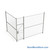 Wire Security Cage, 156" W x 124" D x 125.25" H, 2 Side, 3" Hinged Door