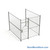 Wire Security Cage, 102" W x 124" D x 101.25" H, 3 Side, 3" Hinged Door