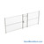 Wire Security Cage, 260" W x 2" D x 101.25" H, 1 Side, 3" Hinged Door