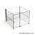 Wire Security Cage, 126" W x 124" D x 125.25" H, 4 Side, 4" Sliding Door