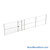 Wire Security Cage, 432" W x 2" D x 101.25" H, 1 Side, 3" Hinged Door