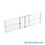 Wire Security Cage, 334" W x 2" D x 101.25" H, 1 Side, 4" Sliding Door