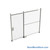 Wire Security Cage, 126" W x 2" D x 125.25" H, 1 Side, 4" Sliding Door