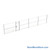 Wire Security Cage, 528" W x 2" D x 101.25" H, 1 Side, 3" Hinged Door