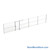 Wire Security Cage, 528" W x 2" D x 101.25" H, 1 Side, 4" Sliding Door