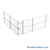 Wire Security Cage, 236" W x 246" D x 101.25" H, 2 Side, 3" Hinged Door