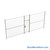 Wire Security Cage, 284" W x 2" D x 125.25" H, 1 Side, 3" Hinged Door