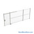Wire Security Cage, 248" W x 2" D x 101.25" H, 1 Side, 4" Sliding Door