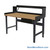 Industrial Workbenches, 72" W x 36" D, Maple, 18"W x 6"H Drawer, 3"H Back & End Stop, 10"D Riser Shelf