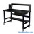 Industrial Workbenches, 48" W x 30" D, Steel, 18"W x 6"H Drawer, 10"D Riser Shelf, 11"D Lower Shelf, Includes Casters