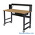 Industrial Workbenches, 72" W x 30" D, Maple, 18"W x 6"H Drawer, 10"D Riser Shelf, Includes Casters