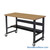 Industrial Workbenches, 72" W x 36" D, Maple, 11"D Lower Shelf, Includes Casters