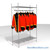Hanging Garment Rack, 48" W, 2 Wire Shelves