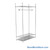 Hanging Garment Rack, 48" W, 2 Wire & 1 Solid Shelves