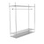 Hanging Garment Rack, 60" W, 2 Wire Shelves