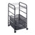 Rolling Mesh File Cart with Open File Storage and Two Drawers