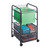 Rolling Mesh File Cart with Open File Storage and Two Drawers