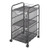 Rolling Mesh File Cart with Two Drawers and Top Supply Shelf
