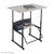 Height Adjustable Student Desk with Footrest Bar and Storage Shelf, 28" W x 20" D