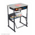 Adjustable Classroom Desk with Footrest and Book Box Storage, 36" W x 24" D