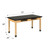 Classroom Lab Table with Book Storage, 72" W x 24" D x 30" H, Black Chemguard Top